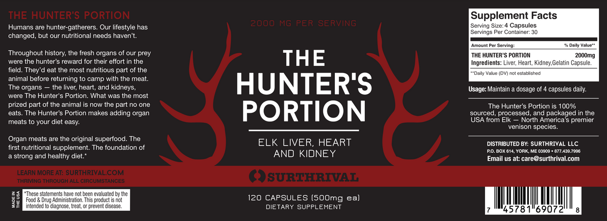 The Hunter&#39;s Portion - Premium Elk Organ Blend